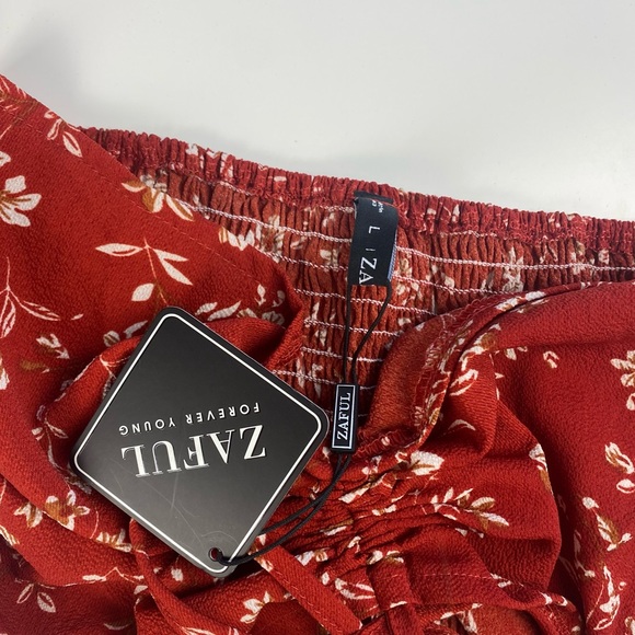 NWT Zaful Off Shoulder Cinched Floral Set - Picture 9 of 13